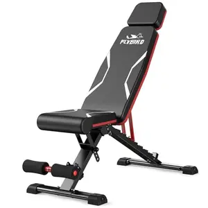 FLYBIRD WB3 adjustable weight bench with extended backrest and removable headrest