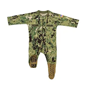 Trendy Apparel Shop Digital Camo US Future Sailor Infant Crawler in camo print with embroidered name tapes