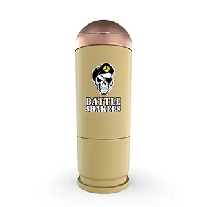 Battle Shakers Bullet gold shaker bottle with storage compartment