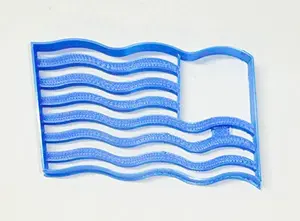 Plastic waving American flag cookie cutter by YNGLLC