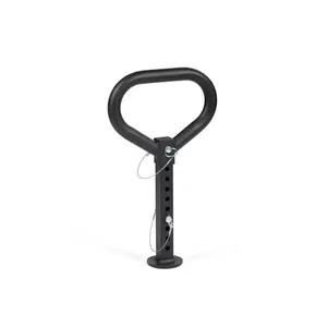 Titan Fitness Plate Loadable Kettlebell Swing, adjustable version loaded with weight plates