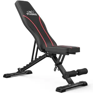 FLYBIRD WB2 foldable adjustable weight bench with sweat-proof leather