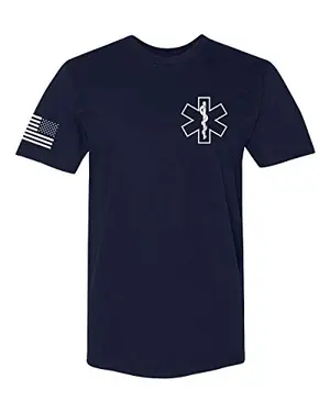 EMS patriotic t-shirt with USA flag graphic
