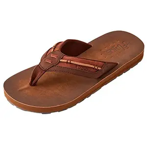 Flojos Trio flip-flops in brown with interwoven strap