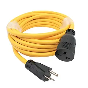 Parkworld 250V heavy-duty extension cord with yellow cable on white background