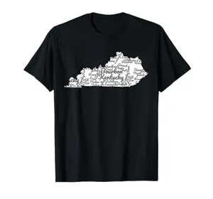 Men's Kentucky Bourbon Trail Map T-Shirt