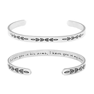 Memgift remembrance bracelet with engraved message for widow