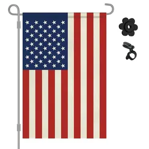 HOOSUN American flag garden flag blowing in the wind