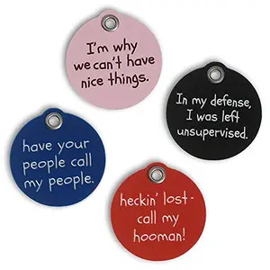 LuckyPet blue plastic funny dog tag