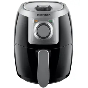 Chefman 2 Qt Air Fryer in silver, compact design