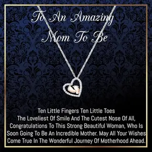 Onepurposegifts new mom interlocking circles necklace in silver tone