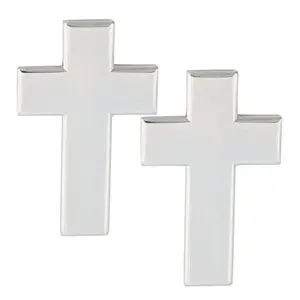 Pair of silver oxide Army Chaplain Christian insignia on uniform