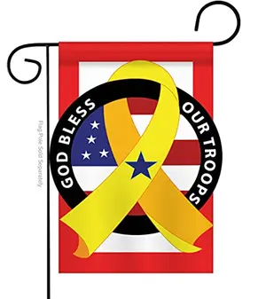 God Bless Our Troops double-sided garden flag by Breeze Decor