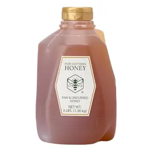 Pure Southern Honey 48 oz jar of raw wildflower honey with comb
