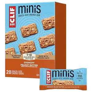 CLIF BAR Minis - Crunchy Peanut Butter energy bars for hiking