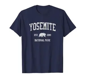 Yosemite Vintage Sports Design T-Shirt with grizzly bear graphic