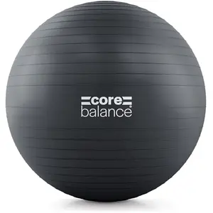 Core Balance anti-burst Swiss ball in black, ideal for ab exercises