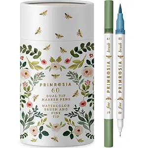 Primrosia 60 dual tip watercolor brush pens