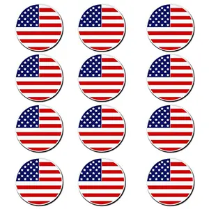 FINGER TEN golf ball marker with hat clip and American flag design
