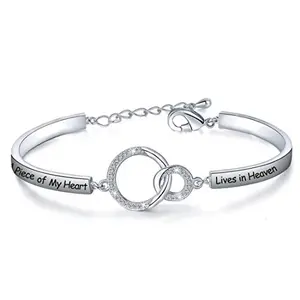 Zuo Bao Memorial Bracelet A Piece of My Heart Lives In Heaven for Widow