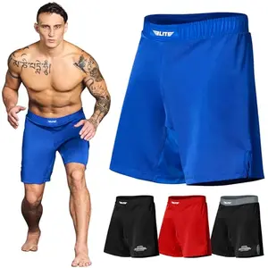 Elite Sports MMA fight shorts in blue with secure drawstring waistband