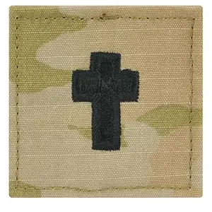 Army Chaplain OCP rank patch with hook and loop backing