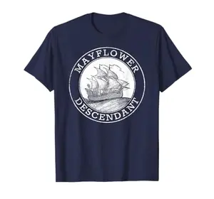 Vintage illustration Mayflower shirt for descendants