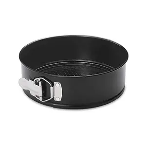 HIWARE 6 inch springform pan with black nonstick coating and stainless steel buckle