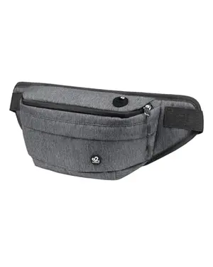 WATERFLY Fanny Pack Waist Bag dark gray with large capacity for hiking water bottle