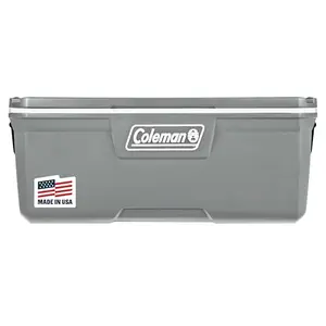 Coleman Classic Series 150-quart hard cooler in rock grey, ideal for tailgating