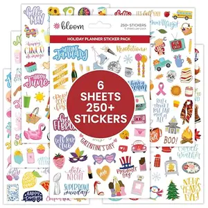 Bloom Daily Planners seasonal sticker pack with hand-drawn holiday and seasonal designs
