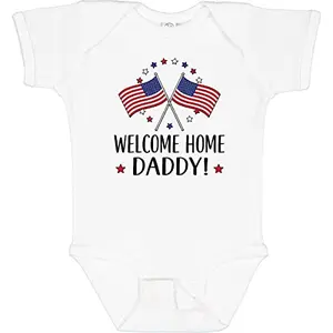 inktastic baby bodysuit with Welcome Home Daddy design