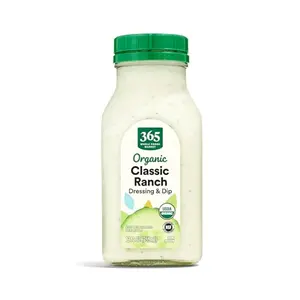 365 Organic Classic Ranch poured over a garden salad