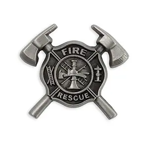 Indiana Metal Craft fire rescue pewter hat pin in gift box