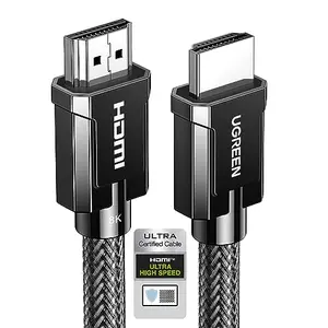 UGREEN 8K HDMI 2.1 cable with black braided jacket and metallic connectors