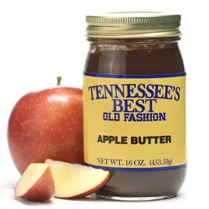 16-ounce jar of Tennessee's Best Apple Butter with a rustic southern label.
