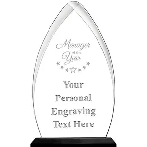 Manager of the Year acrylic award with custom engraving