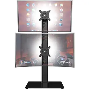 Hemudu vertical monitor stand stacking two monitors on top of each other