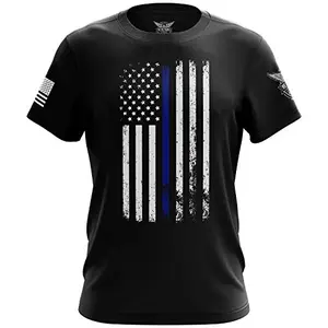 We The People Holsters thin blue line American flag t-shirt, pre-shrunk cotton, classic fit