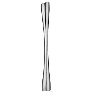 JXS 10-inch stainless steel cocktail muddler with wide bottom for professional use