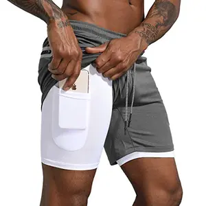 Leidowei 2-in-1 athletic shorts with compression liner for CrossFit
