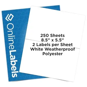 Online Labels waterproof polyester shipping labels