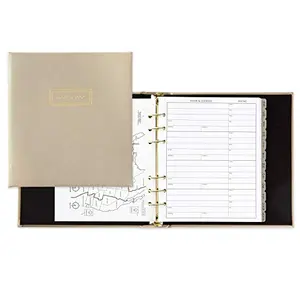 Hallmark Refillable Address Book cream cover with gold foil lettering
