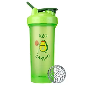 BlenderBottle Classic V2 shaker bottle with Avo Cardio whimsical design