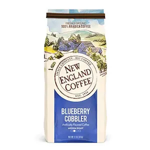 New England Coffee Blueberry Cobbler medium roast ground coffee bag