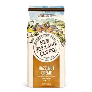 New England Coffee Hazelnut Crème medium roast ground coffee bag