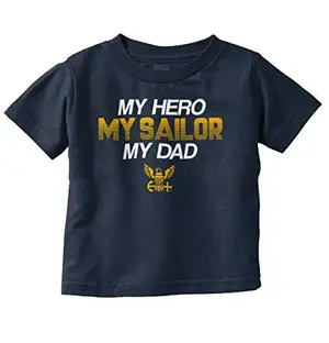 US Navy My Dad Hero Sailor toddler t-shirt in blue