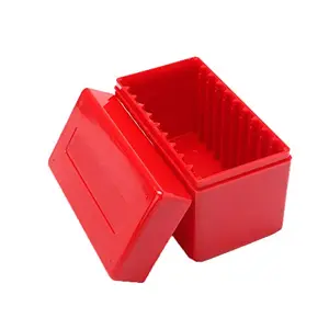 Acxico small black plastic storage box with 10 slots for coin slabs