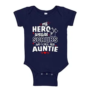 Navy blue baby onesie for nurse aunt