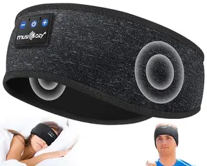 MUSICOZY Bluetooth sleep headband with HD stereo sound in black
